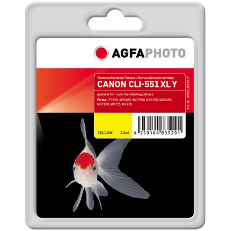 AgfaPhoto APCCLI551XLY cartuccia d'inchiostro 1 pz Giallo