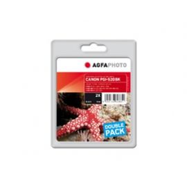 AgfaPhoto APCPGI520BDUOD cartuccia d'inchiostro 2 pz Resa standard Nero